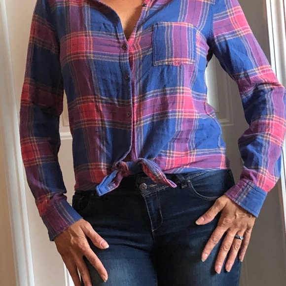 Garage tie front pastels button down - Picture 4 of 4